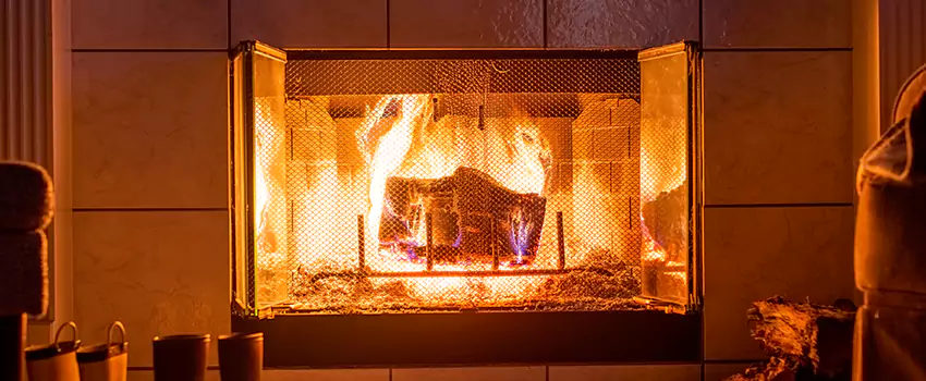 Mendota Hearth Landscape Fireplace Installation in Westchester, Illinois